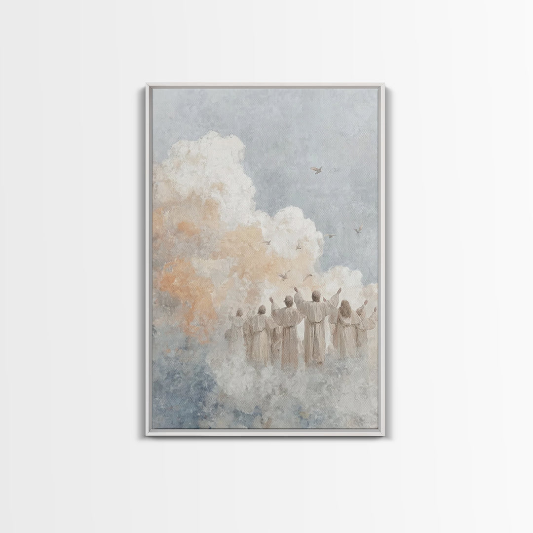 Praise Ascending – Framed Canvas Print – Christian Art Canvas – Christian Wall Art – Christian Art Print – Christian Decor – Christian Gift