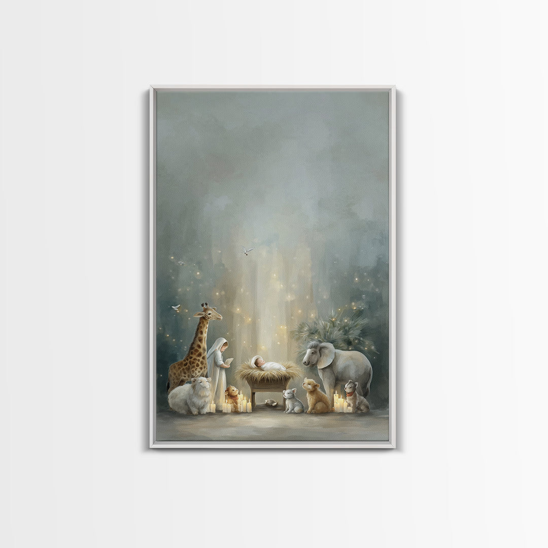 Starborn Peace – Framed Canvas Print – Christian Christmas Art – Christian Wall Art – Jesus Painting – Christmas Canvas Wall Art – Christia