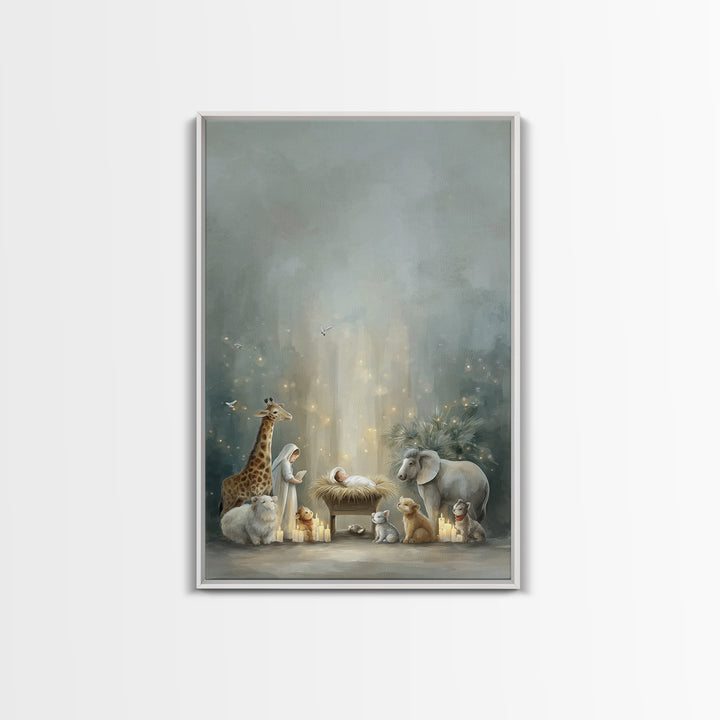 Starborn Peace – Framed Canvas Print – Christian Christmas Art – Christian Wall Art – Jesus Painting – Christmas Canvas Wall Art – Christia