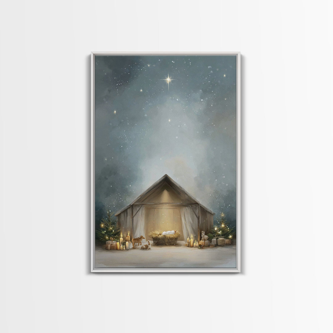 Star Of Promise | Framed Canvas Print | Christian Wall Art | Christmas Art Prints | Christian Art Canvas | Jesus Christmas Art | Christian