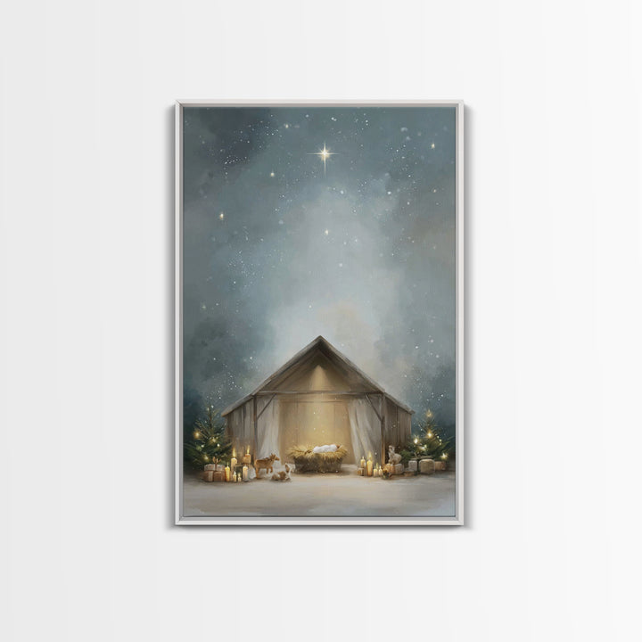Star Of Promise | Framed Canvas Print | Christian Wall Art | Christmas Art Prints | Christian Art Canvas | Jesus Christmas Art | Christian