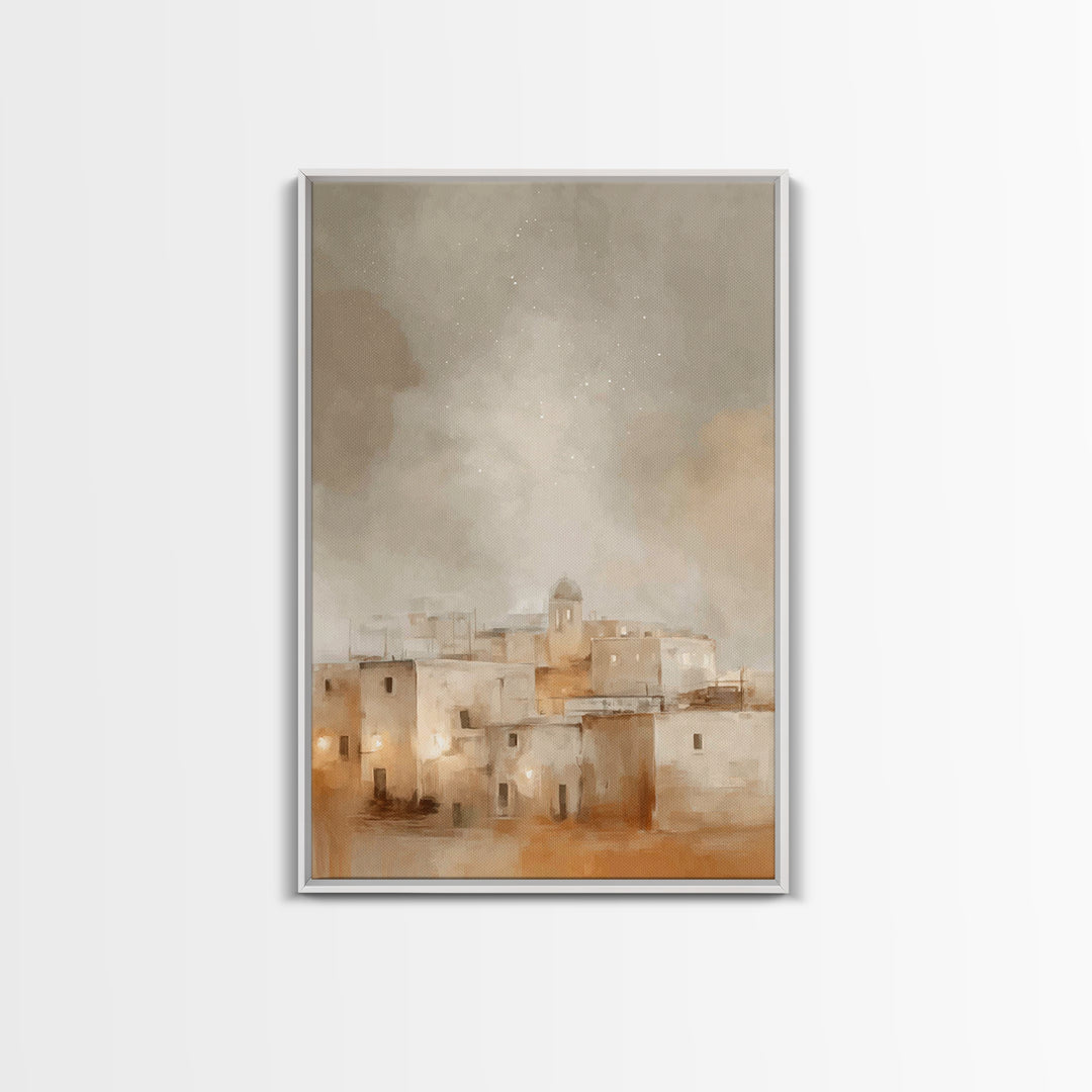 Bethlehem Rising | Framed Canvas Print | Christian Christmas Art | Vintage Christian Art | Christmas Wall Art | Christian Art Canvas | Chri