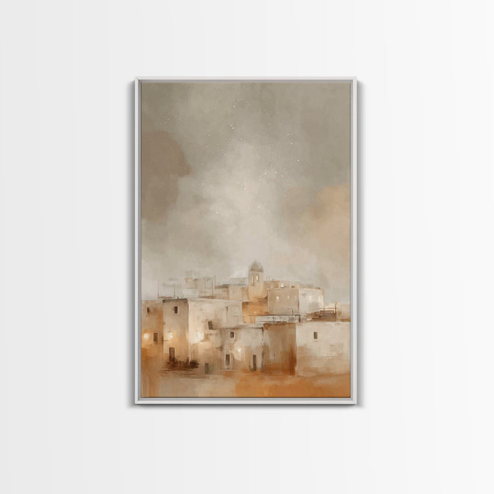 Bethlehem Rising | Framed Canvas Print | Christian Christmas Art | Vintage Christian Art | Christmas Wall Art | Christian Art Canvas | Chri