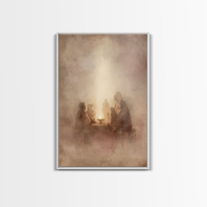 Sacred Circle – Framed Canvas Print – Christian Art – Christian Wall Art – Subtle Christian Art – Christian Canvas Art – Christian Painting
