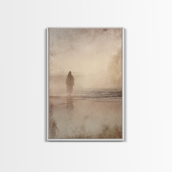Sacred Mist – Framed Canvas Print – Christian Wall Art – Moody Christian Art – Christian Art Canvas – Jesus Painting – Vintage Christian Ar