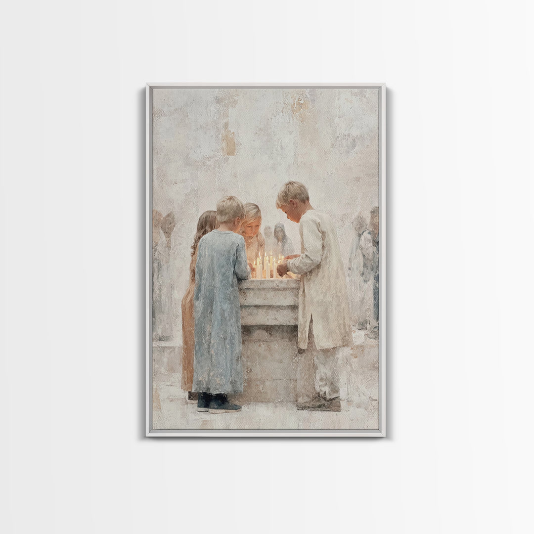 Children Of Light – Framed Canvas Print – Christian Wall Art – Christian Art Canvas – Christian Art – Christmas Art – Christian Gift Ideas