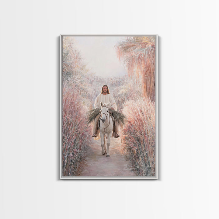 Hosanna Path Light – Framed Canvas Print – Christian Art Canvas – Jesus Wall Art – Modern Christian Art – Christmas Art – Christian Decorat