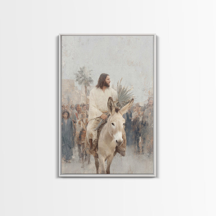 Desert Crowd Hope – Framed Canvas Print – Christian Wall Art – Jesus Painting Canvas – Christian Christmas Art – Christian Art Print – Chri