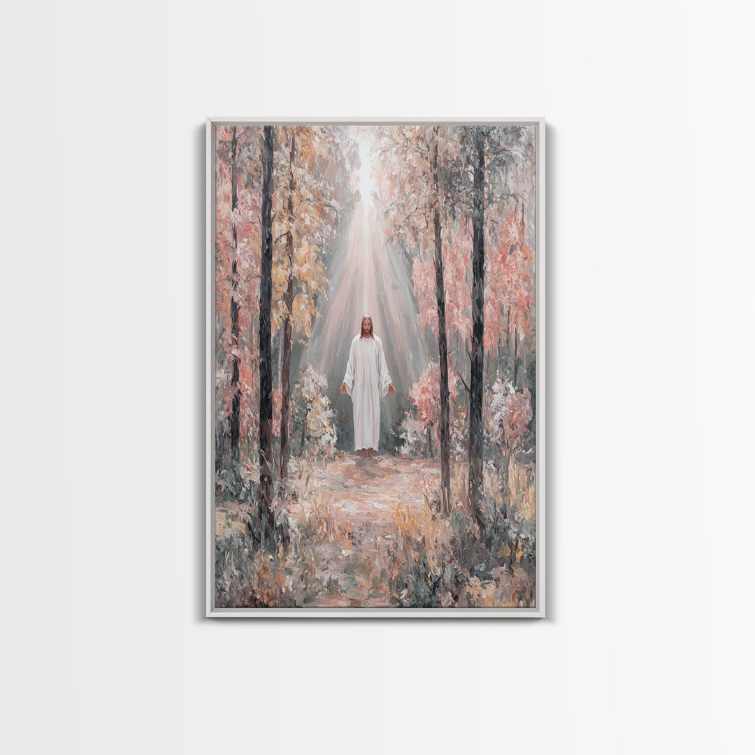 Heavenward Embrace | Framed Canvas Print | Jesus Painting | Christian Wall Art | Christian Art Canvas | Vintage Christian Art