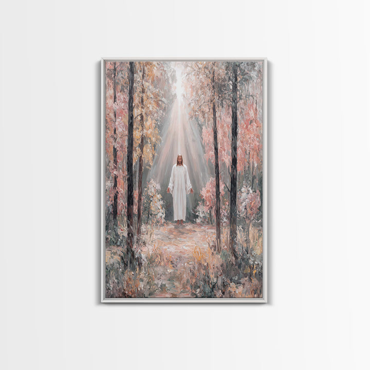 Heavenward Embrace | Framed Canvas Print | Jesus Painting | Christian Wall Art | Christian Art Canvas | Vintage Christian Art