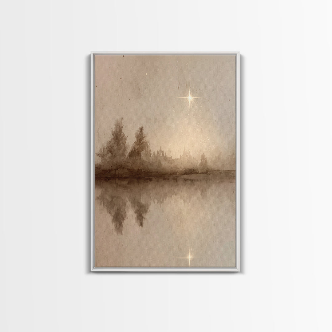 Morning Star Serenity, Framed Canvas Print, Christian Wall Art, Modern Christian Art, Christian Art Canvas, Christmas Wall Art, Christian C