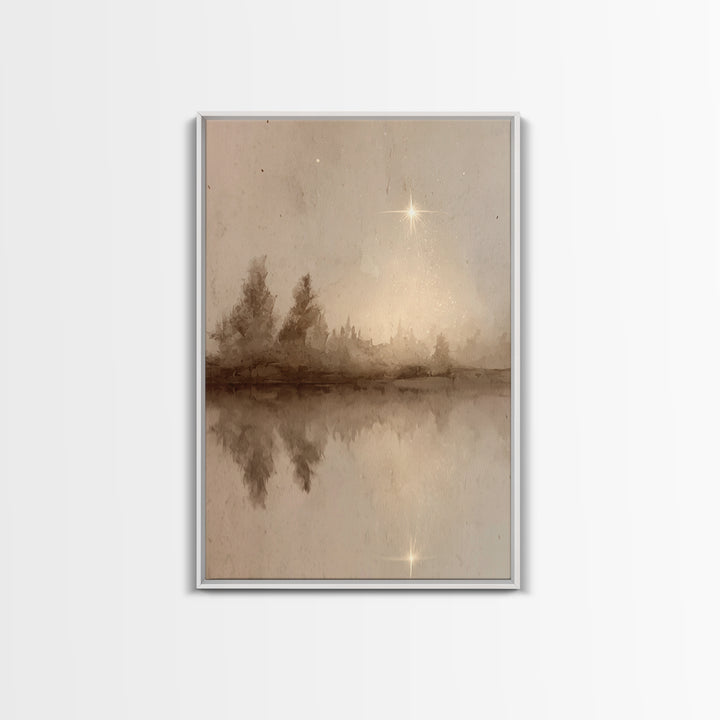 Morning Star Serenity, Framed Canvas Print, Christian Wall Art, Modern Christian Art, Christian Art Canvas, Christmas Wall Art, Christian C