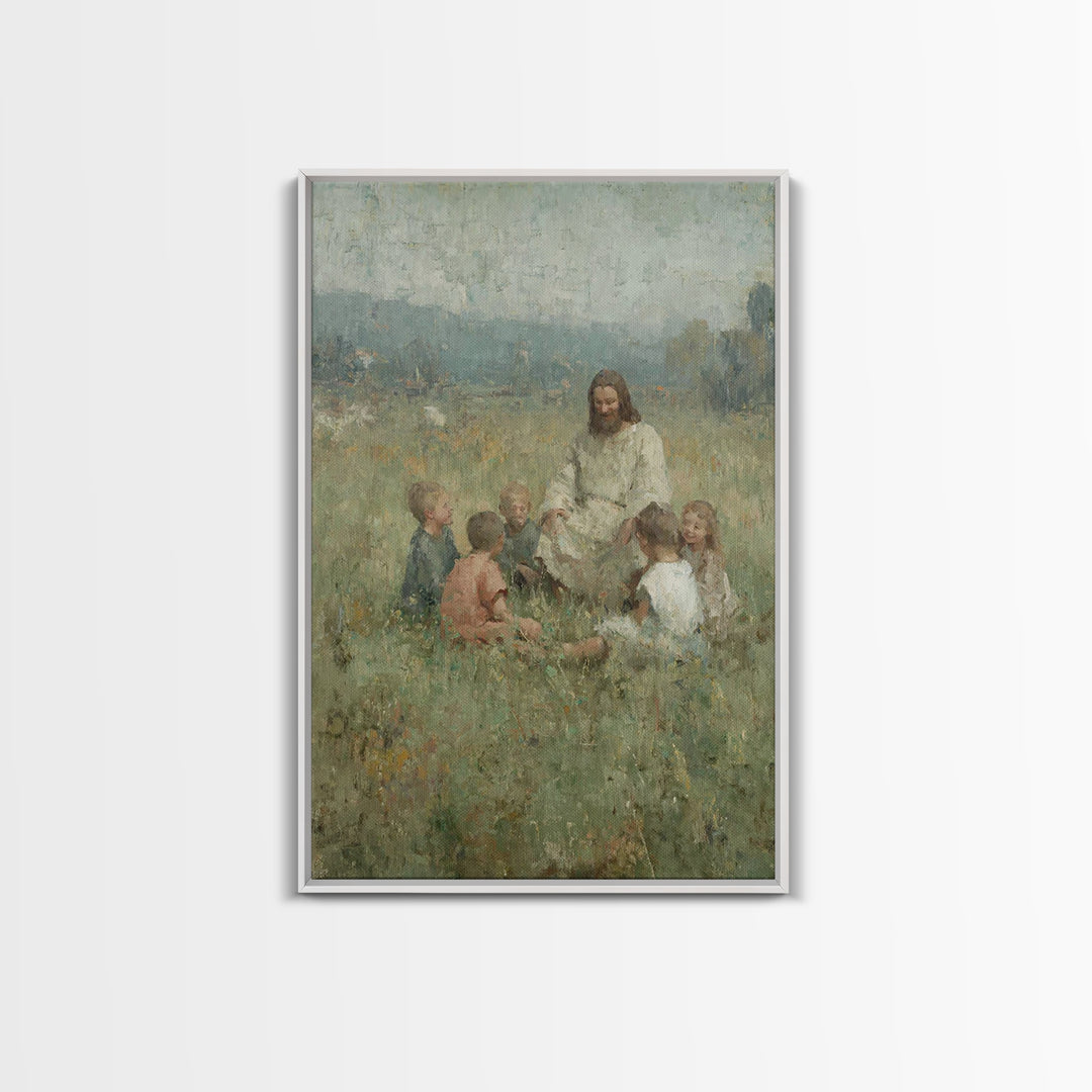 Field of His Joy – Framed Canvas Print – Christian Wall Art – Christian Art Canvas – Jesus Painting – Christian Gift Ideas