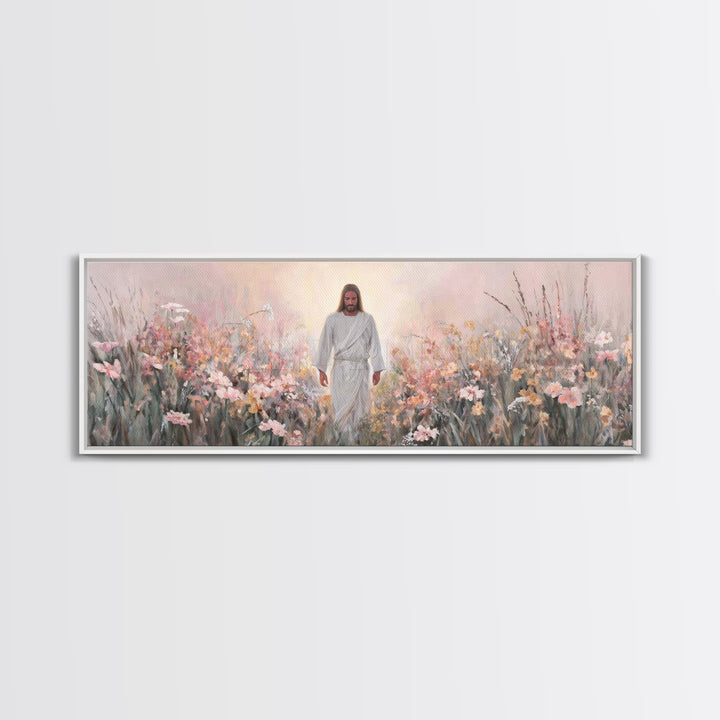 Path Of Renewal – Framed Canvas Print – Panoramic Painting – Christian Wall Art – Jesus Painting – Christian Art Canvas – Modern Christian