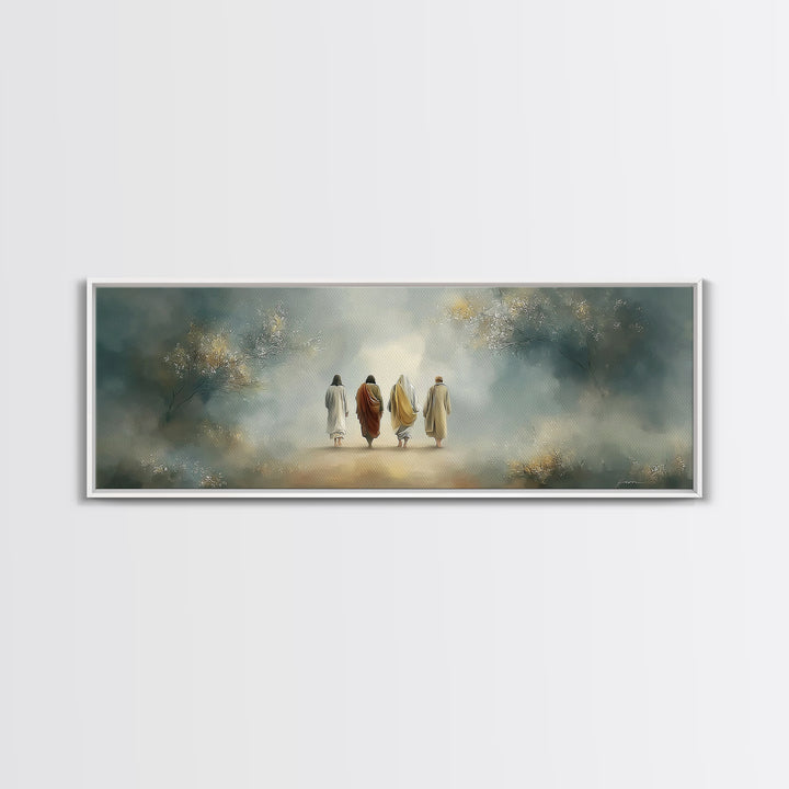 Walk In Reverence | Framed Canvas Print | Panoramic Wall Art | Christian Art Canvas | Christian Wall Art | Jesus Painting | Christian Decor