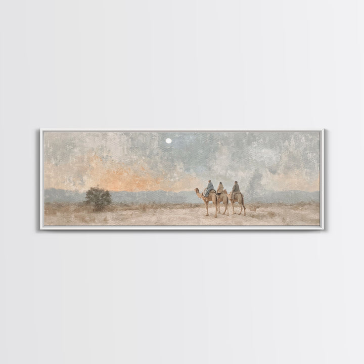 Morning Star Trek, Framed Canvas Print, Panoramic Painting, Christian Christmas Art, Christian Art Canvas, Christian Wall Art, Christmas Ar