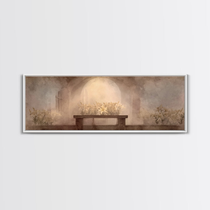 Cathedral Grace, Framed Canvas Print, Panoramic Wall Art, Christian Art, Christian Art Canvas, Christmas Art Prints, Christian Christmas Ar