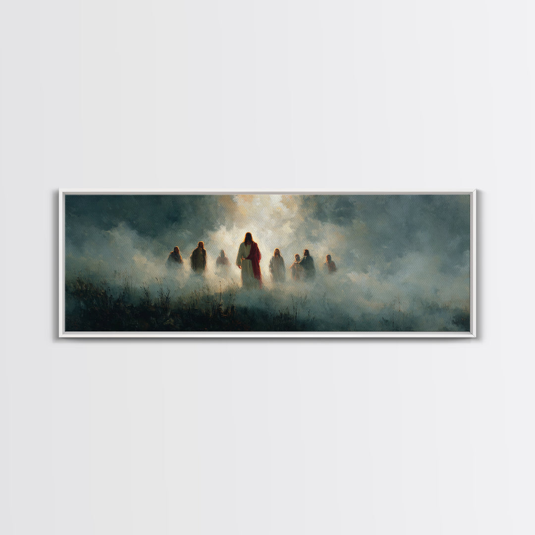 Call Of Disciples – Framed Canvas Print – Extra Wide Art – Christian Painting – Modern Christian Art – Jesus Wall Art – Christian Art Print