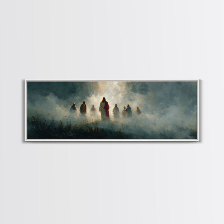 Call Of Disciples – Framed Canvas Print – Extra Wide Art – Christian Painting – Modern Christian Art – Jesus Wall Art – Christian Art Print