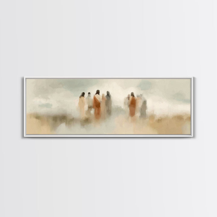 Path Of Discipleship | Framed Canvas Print | Jesus Painting | Christian Wall Art | Christian Art Canvas | Panoramic Painting | Christian Ch