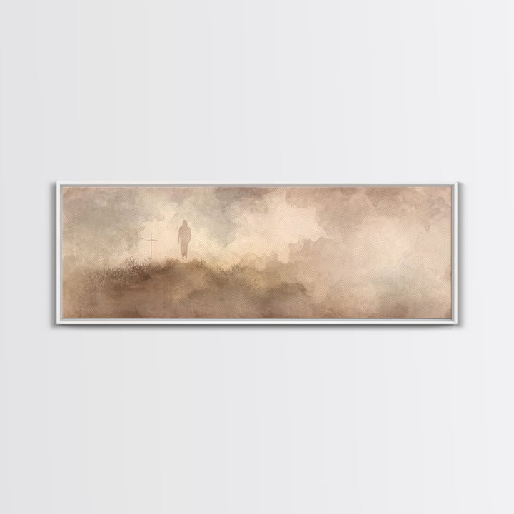 Journey Of Grace | Framed Canvas Print | Christian Art Canvas | Christian Wall Art | Jesus Painting | Panoramic Frame | Christian Gift Idea