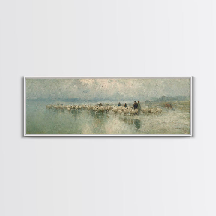 Desert Caravan Grace – Framed Canvas Print – Christian Wall Art – Panoramic Print – Christian Art Canvas – Christian Christmas Art – Jesus