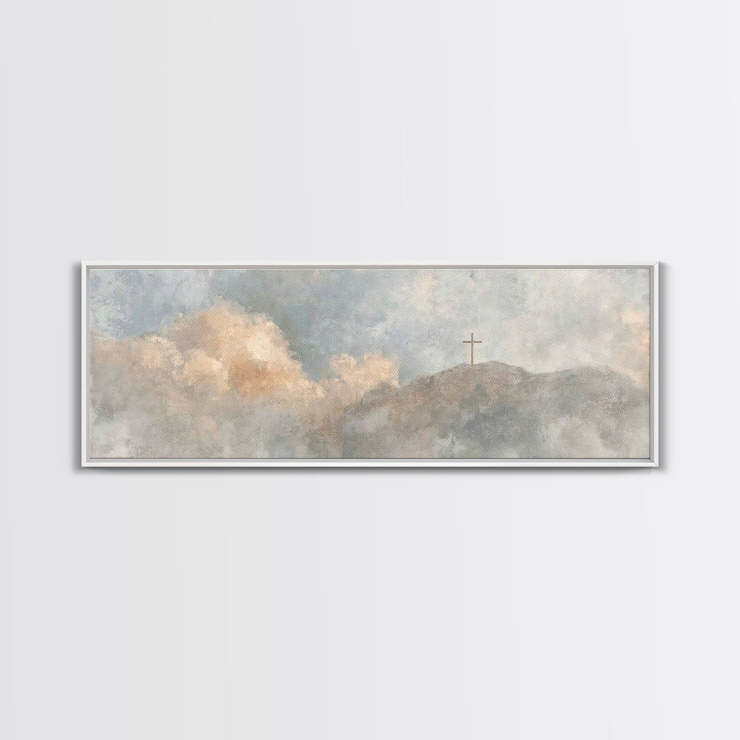 Triumphant Dawn - Framed Canvas Print - Christian Wall Art - Panoramic Art - Christian Art Canvas - Modern Christian Painting - Christian D