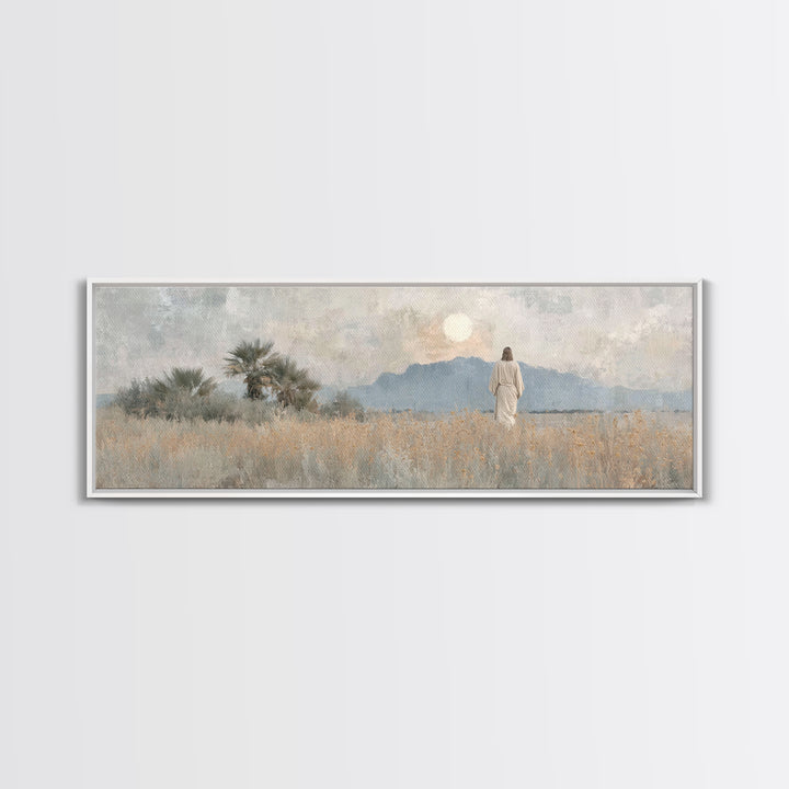 Path Of Peace | Framed Canvas Print | Panoramic Art | Christian Wall Art | Christian Art Canvas | Christian Art | Subtle Christian Art