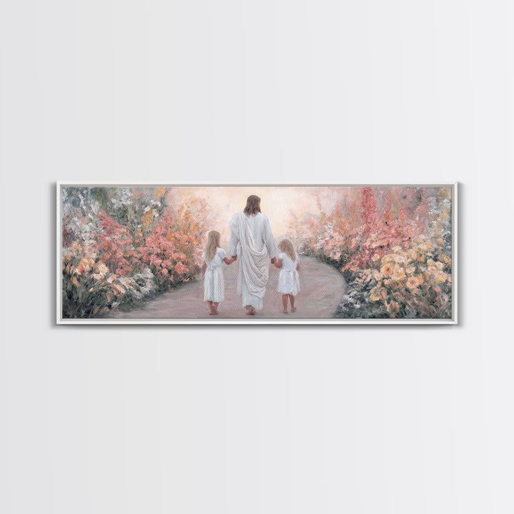 Pathway Of Hope, Framed Canvas Print, Panoramic Painting, Christian Art Canvas, Jesus Painting, Christian Art