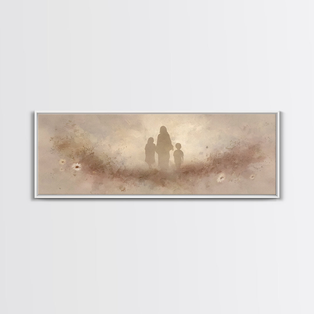 Light Of Mercy – Framed Canvas Print – Christian Wall Art – Jesus Painting – Christian Art Canvas – Panoramic Art – Christian Decor – Chris