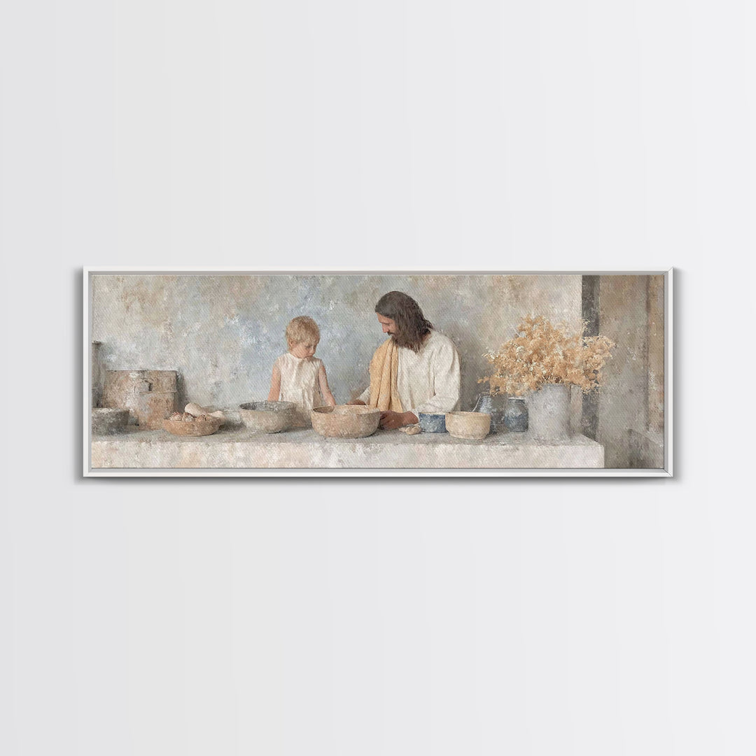Morning Of Peace – Framed Canvas Print – Christian Art Canvas – Panoramic Art – Christian Wall Art – Jesus Painting – Christian Decor – Chr