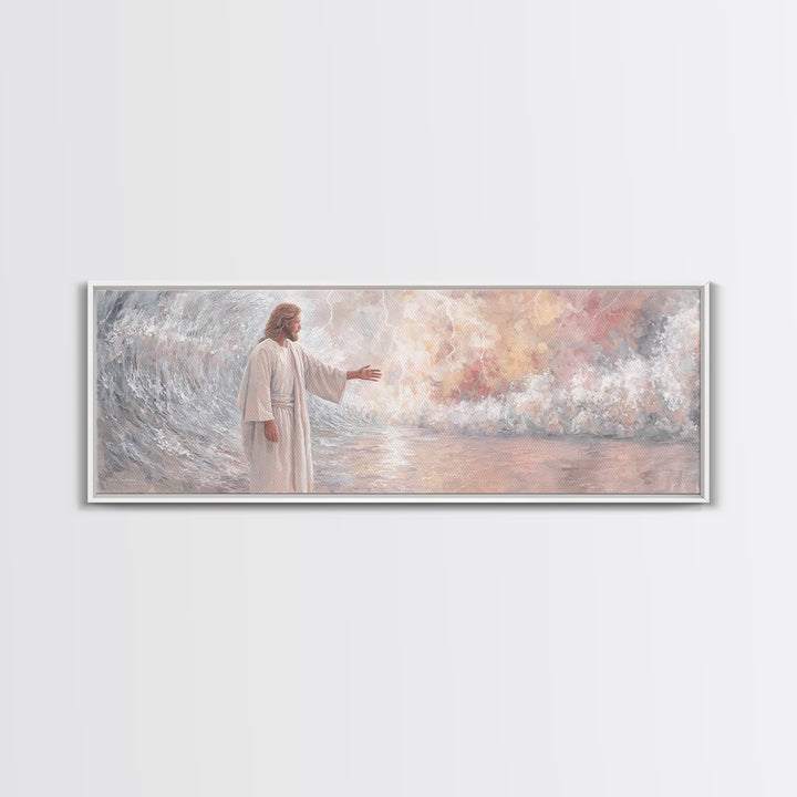 Light Of Hope – Framed Canvas Print – Panoramic Painting – Christian Art Canvas – Christian Wall Art – Jesus Painting – Subtle Christian Ar