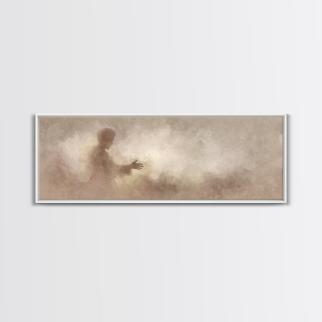 Glory In Motion | Framed Canvas Print | Panoramic Art | Christian Wall Art | Jesus Painting | Christian Christmas Art | Christian Decor