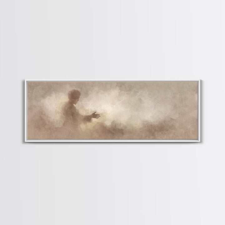 Glory In Motion | Framed Canvas Print | Panoramic Art | Christian Wall Art | Jesus Painting | Christian Christmas Art | Christian Decor