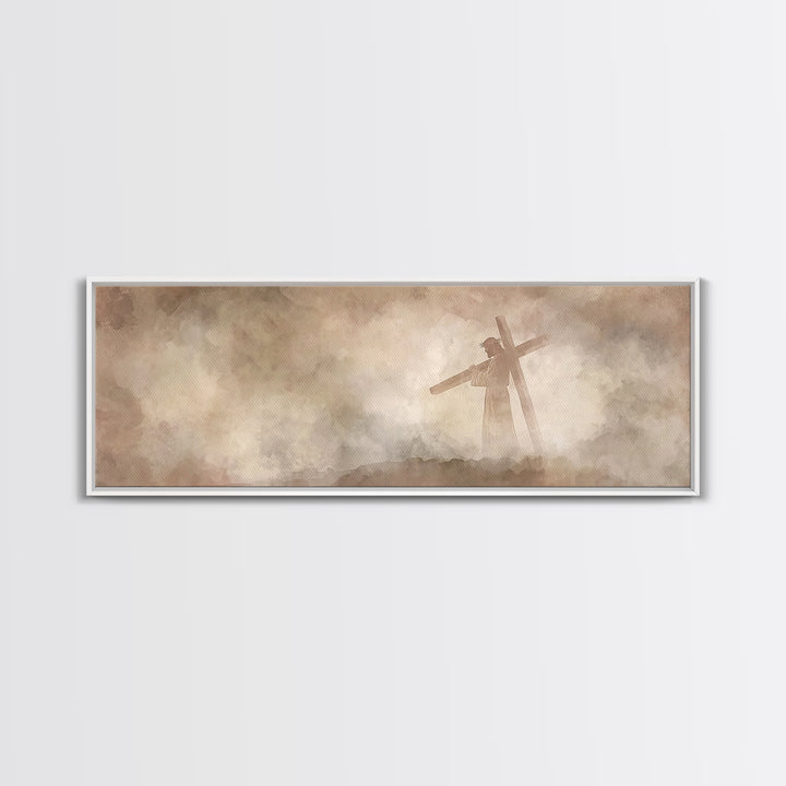 Path Of Mercy – Framed Canvas Print – Panoramic Print – Christian Art – Jesus Painting – Modern Christian Art – Christian Wall Art