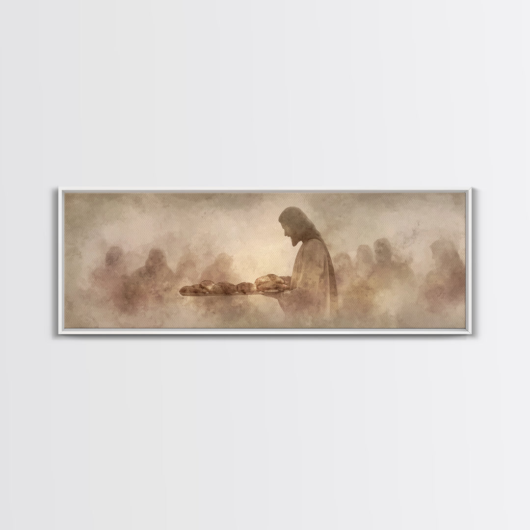 Sacred Offering | Framed Canvas Print | Christian Art Canvas | Panoramic Art | Jesus Painting | Christian Wall Art | Christian Gift