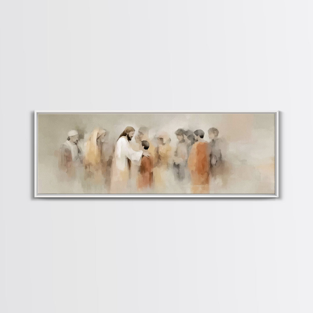 Compassionate Guide | Framed Canvas Print | Christian Wall Art | Christian Art Canvas | Panoramic Print | Jesus Painting | Christian Decor