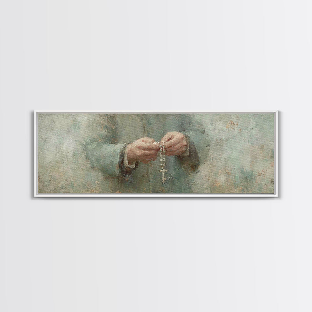 Grace In Stillness – Framed Canvas Print – Christian Wall Art – Christian Art Canvas – Panoramic Painting – Christian Art – Jesus Painting