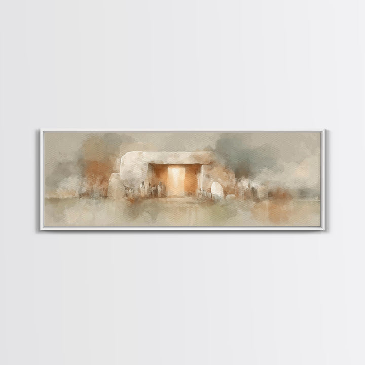 Light Of Renewal | Framed Canvas Print | Panoramic Print | Christian Wall Art | Christian Art Canvas | Christmas Art | Jesus Painting
