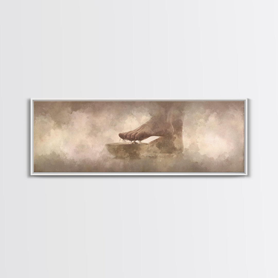 Sacrifice And Bloom, Framed Canvas Print, Christian Wall Art, Christian Art Canvas, Panoramic Wall Art, Christian Painting, Christian Art