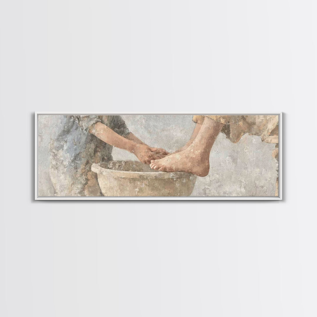 Roses Of Redemption – Framed Canvas Print – Christian Art Canvas – Christian Wall Art – Panoramic Painting – Christian Art – Christian Gift