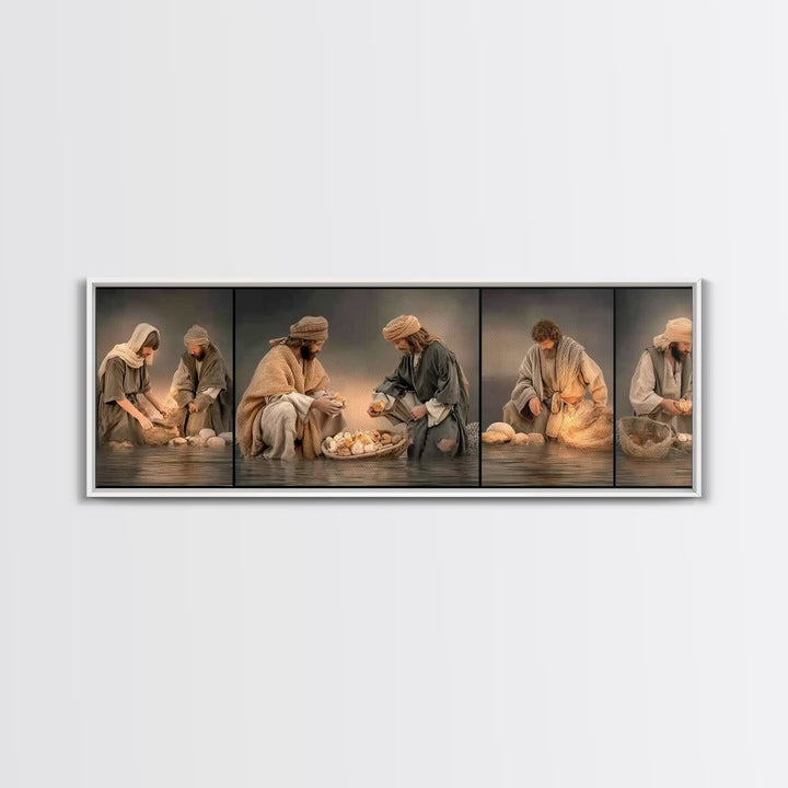 Dawn Of Provision – Framed Canvas Print – Christian Art Canvas – Panoramic Art – Jesus Painting – Christian Wall Art – Christian Gift