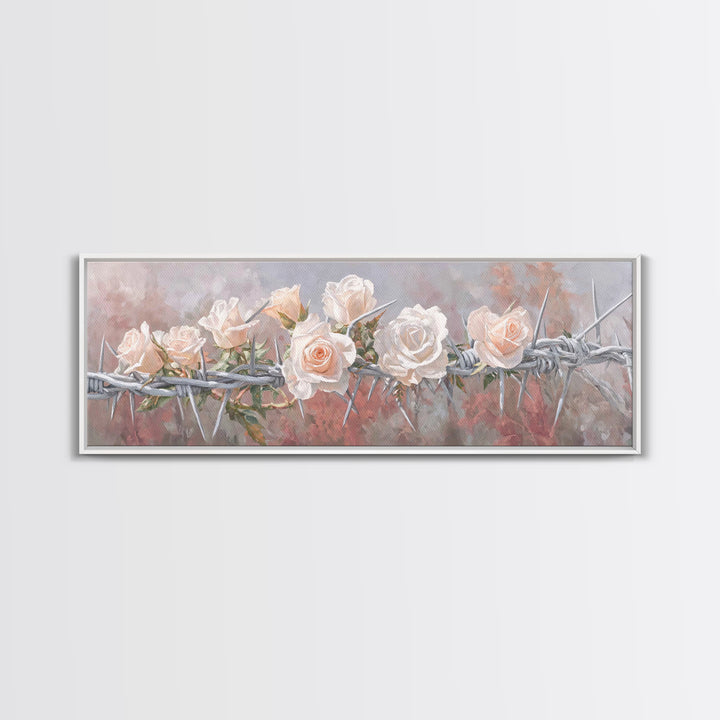 Thorns Of Grace | Framed Canvas Print | Christian Art | Christian Wall Art | Panoramic Art | Christian Painting | Christian Art Canvas
