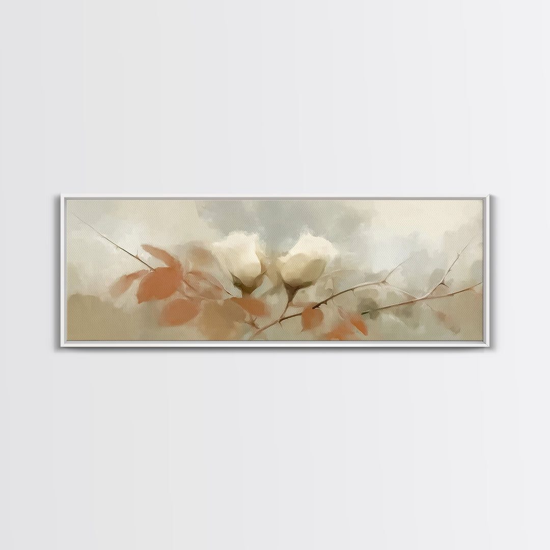 Hope In Bloom, Framed Canvas Print, Christian Art Canvas, Christian Wall Art, Panoramic Print, Christian Art, Christian Painting