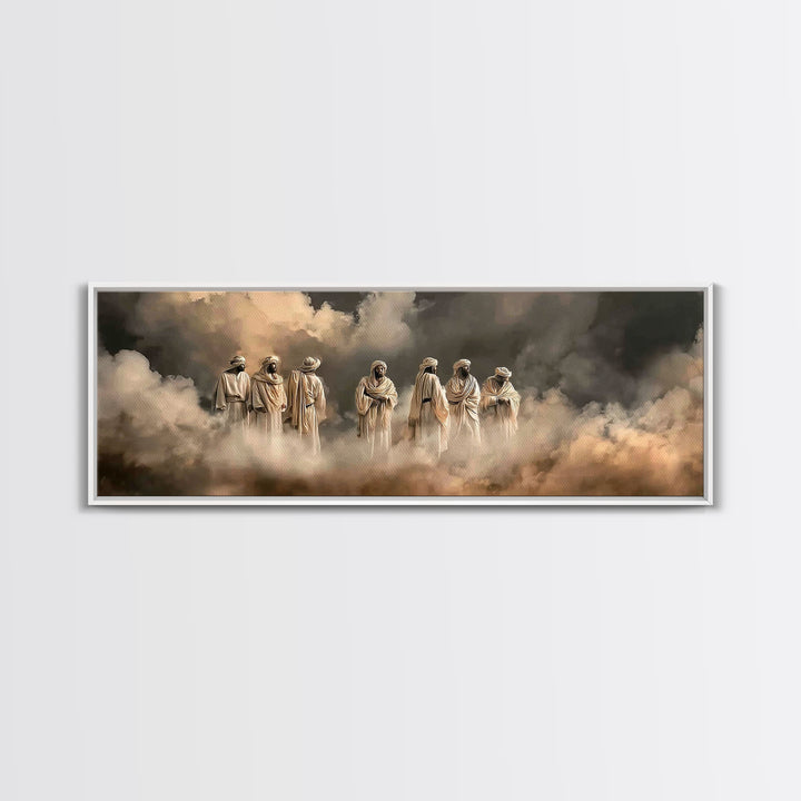 Desert Cloud Council | Framed Canvas Print | Christian Wall Art | Panoramic Art | Christian Art Canvas | Jesus Painting | Christian Christm