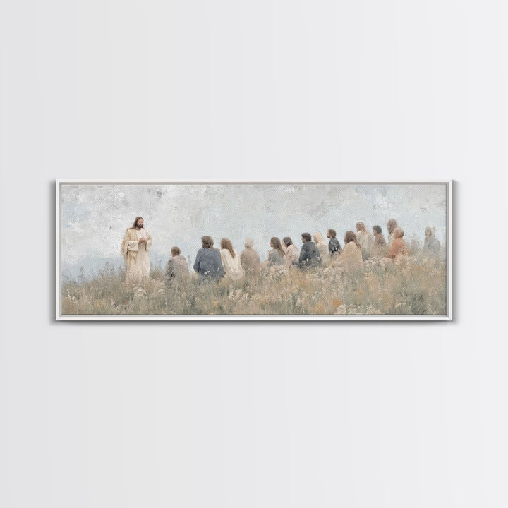 Morning Of Wisdom – Framed Canvas Print – Christian Wall Art – Panoramic Frame – Christian Art Canvas – Jesus Painting – Subtle Christian A