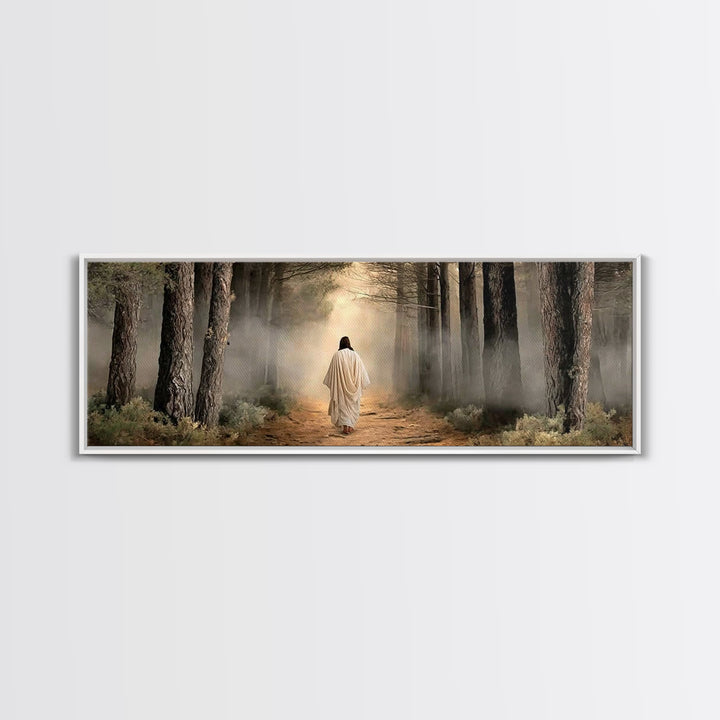 Walk In Holiness – Framed Canvas Print – Panoramic Frame – Christian Art Print – Jesus Painting – Christian Wall Art – Christmas Art