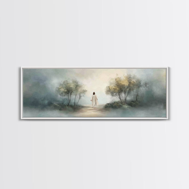 Whispers Of Heaven, Framed Canvas Print, Panoramic Art, Christian Wall Art, Jesus Art Print, Christian Art Canvas, Christmas Art