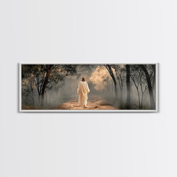 Steps Of Glory | Framed Canvas Print | Panoramic Painting | Christian Art | Jesus Painting | Christian Art Canvas | Christmas Wall Art