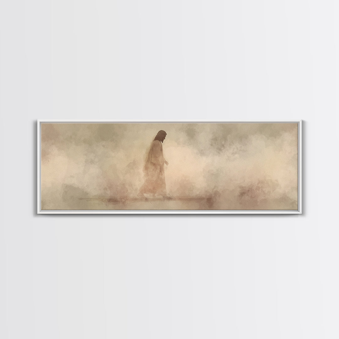 Journey Of Hope, Framed Canvas Print, Panoramic Painting, Christian Wall Art, Jesus Paintings, Christian Art Work, Christmas Wall Art